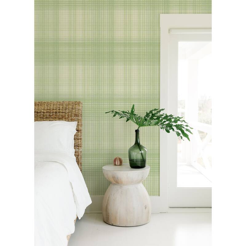 Chesapeake Madras Green Plaid Wallpaper