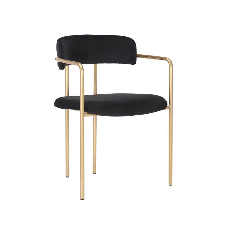 Porthos Home Eder Dining Chairs Set of 2, Velvet, Gold Chrome