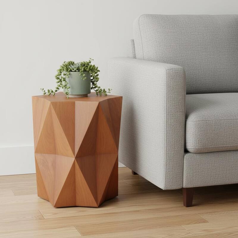 HomeRoots 24" Brown Solid Wood End Table