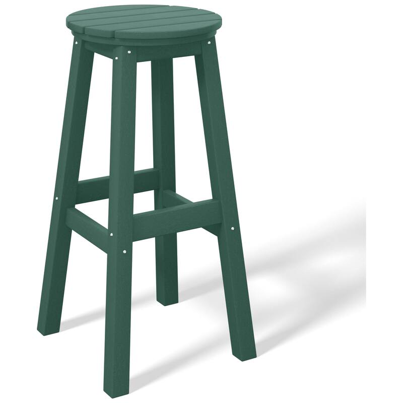 Laguna Hdpe All Weather Outdoor Patio 29" Round Bar Stool (Set Of 2)