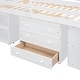 preview thumbnail 9 of 52, Solid Wood Loft Bed with Retractable Desk, Storage Stairs, Storage Drawers, and Shelves