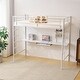 preview thumbnail 8 of 24, Twin Size Metal Loft Bed with Desk and Storage Shelves