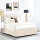 preview thumbnail 43 of 44, Nestl Pleated 14 inch Tailored Drop Bed Skirt - Soft Double Brushed Premium Microfiber Ruffle Bed Skirt California King - Beige Cream