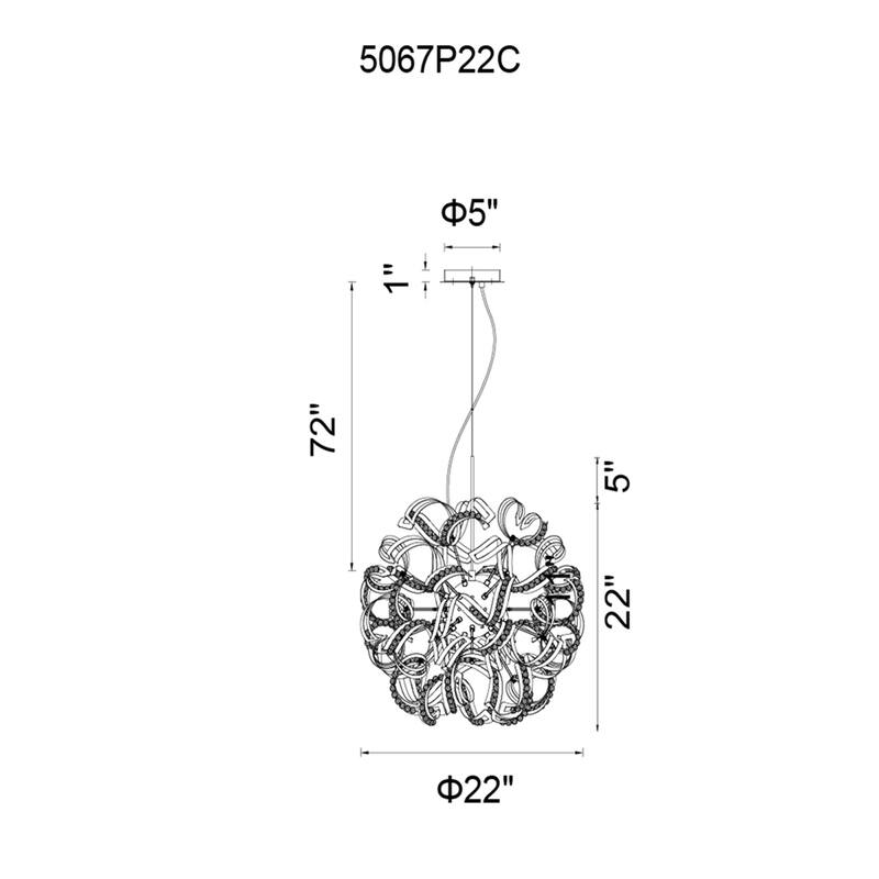 Swivel 14 Light Chandelier With Chrome Finish