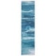 preview thumbnail 8 of 11, Vista Home Sunderland Abstract Sky Washable Blue/ Ivory Area Rug 2' x 8' - Runner