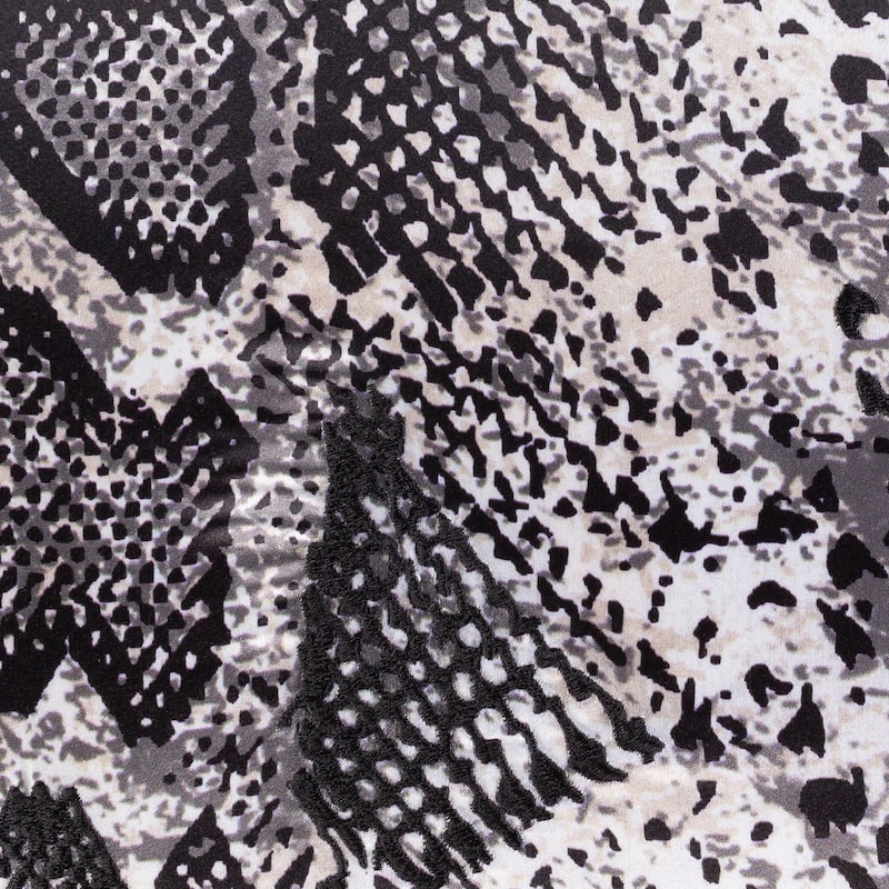 Fidi Eclectic Black & White Animal Print Throw Pillow