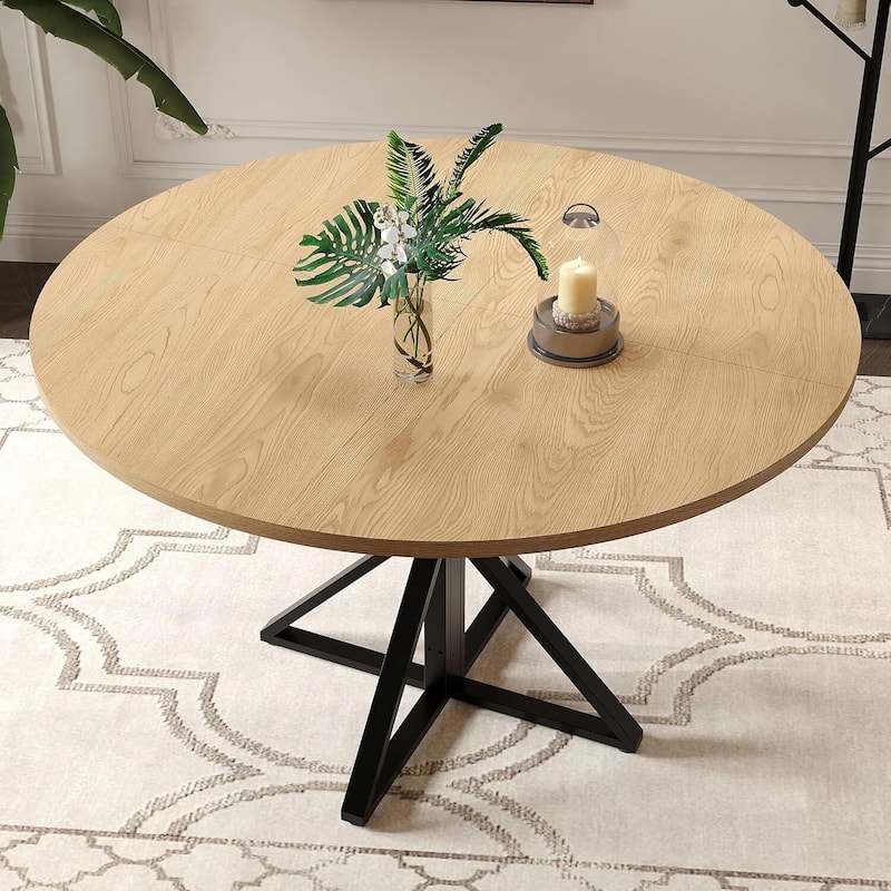 47" Kitchen Round Dining Table, Space Saving - N/A