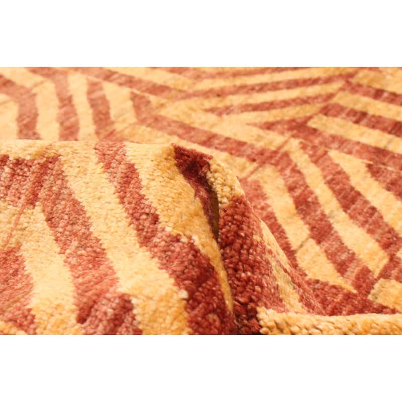 ECARPETGALLERY Hand-knotted Peshawar Ziegler Beige, Dark Copper Wool Rug - 5'10 x 8'4