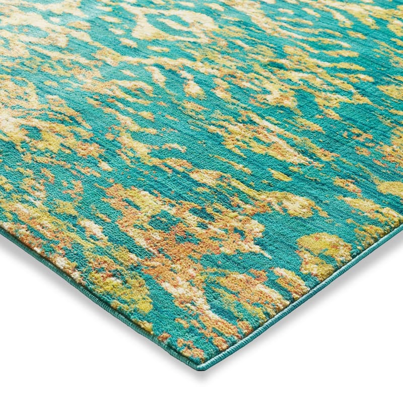 Alexander Home Lagoon Modern Damask Ikat Area Rug