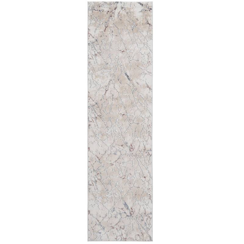 MARFI Collection Multi / Contemporary Non-Shedding Area Rug - 96" D x 26" W x 0.35" H