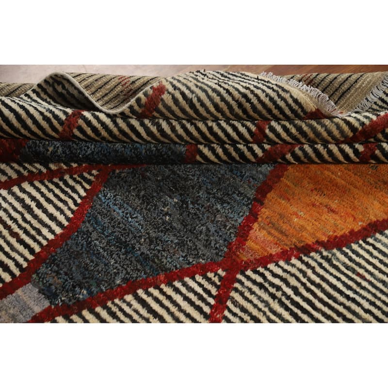 Trellis Moroccan Oriental Area Rug Handmade Living Room Wool Carpet - 8'5" x 9'9"