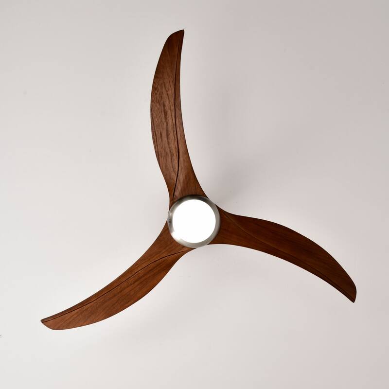 Oaks Aura 52-inch Modern Industrial Ceiling Fan With Light, 6-Speed Reversible Farmhouse Wood Ceiling Fan Light With Remote