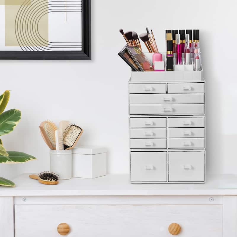 Sorbus Large Makeup Organizer and Storage for Vanity - 9.25" L x 5.25" W x 15.75" H