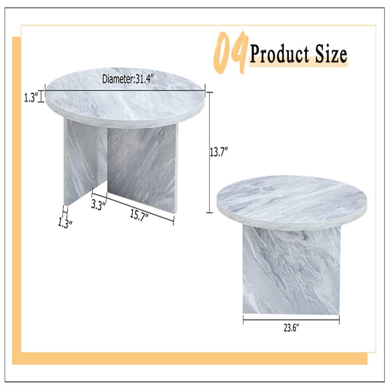 A Multi-style Decor Friendly MDF White Round Coffee Table