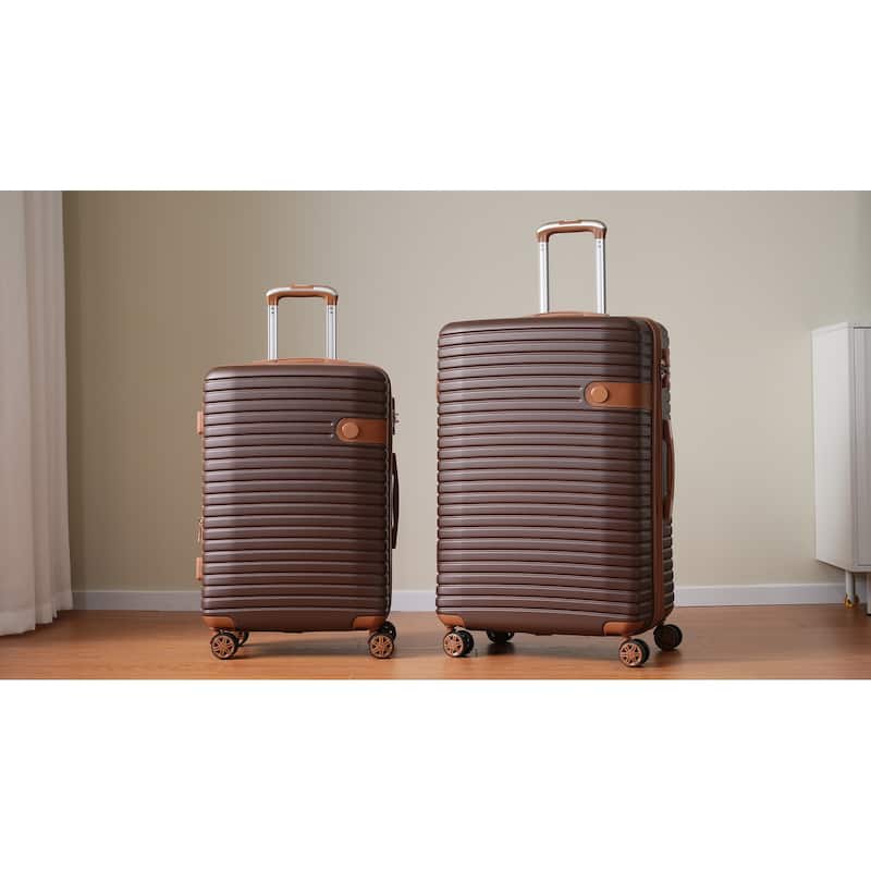 4 Piece Luggage Set Suitcase Set, Hardshell Lightweight Expandable Travel Luggage w/ 4 Packing Cubes, TSA Lock, Spinner Wheels