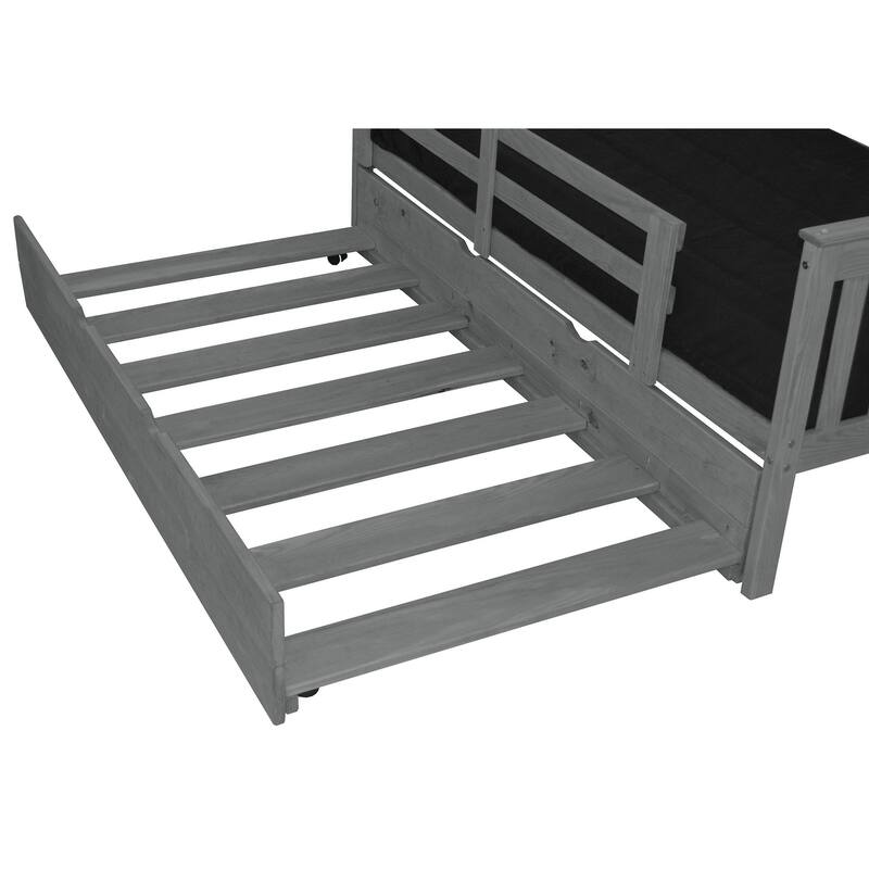 Pine Twin Trundle Unit - Graphite