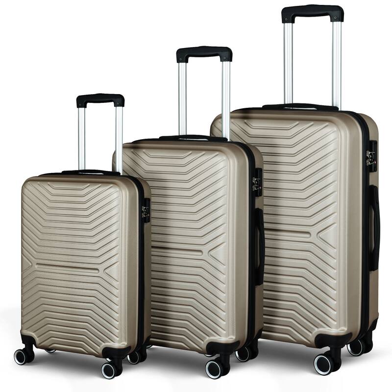 Luggage Sets, 3 Piece Luggage Expandable Suitcase Set, ABS Hardshell 4-Wheel Spinner Luggage with TSA Lock
