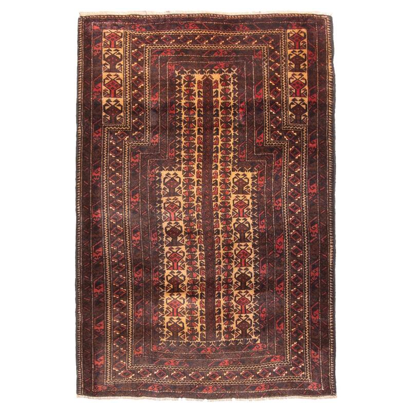 ECARPETGALLERY Hand-knotted Teimani Beige Wool Rug - 3'3 x 4'9