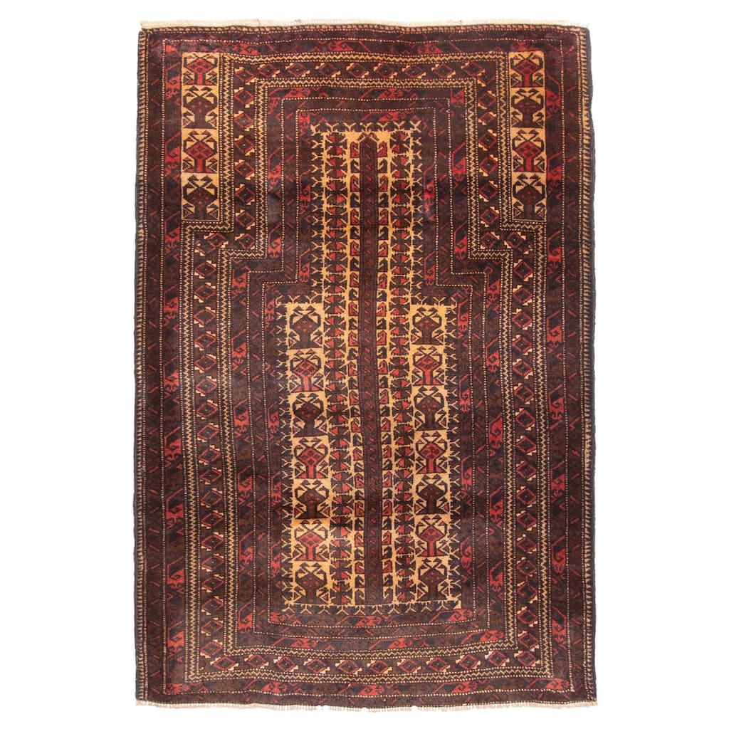 ECARPETGALLERY Hand-knotted Teimani Beige Wool Rug - 3'3 x 4'9