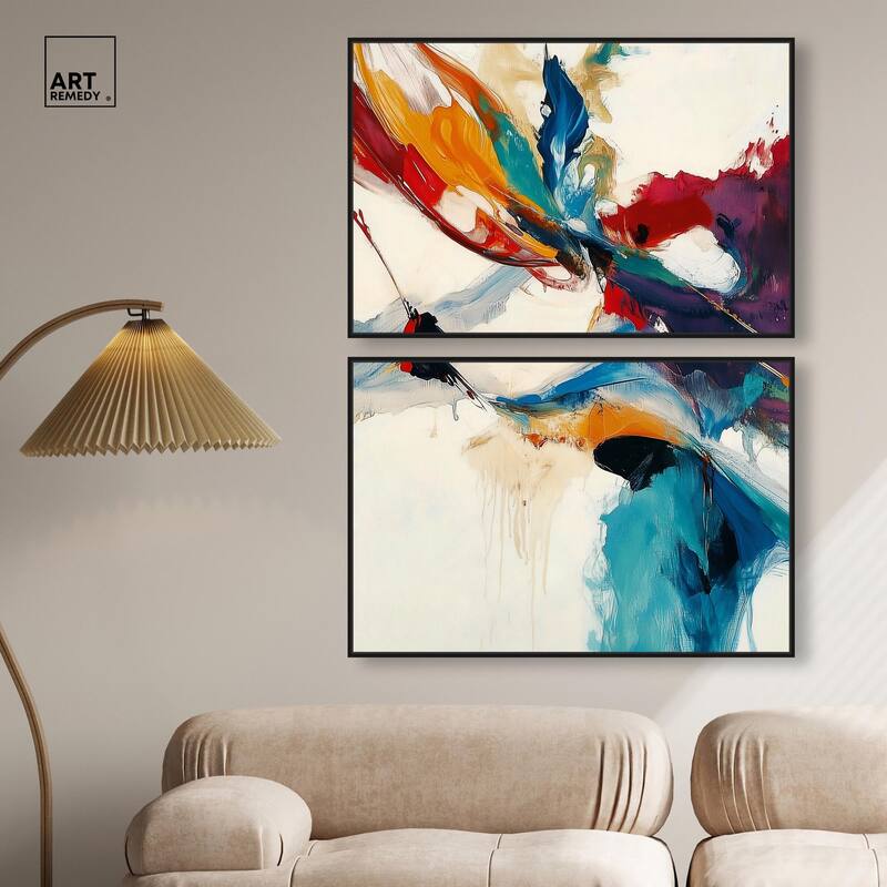 Vibrant Palette III Canvas Set of 2 by Art Remedy