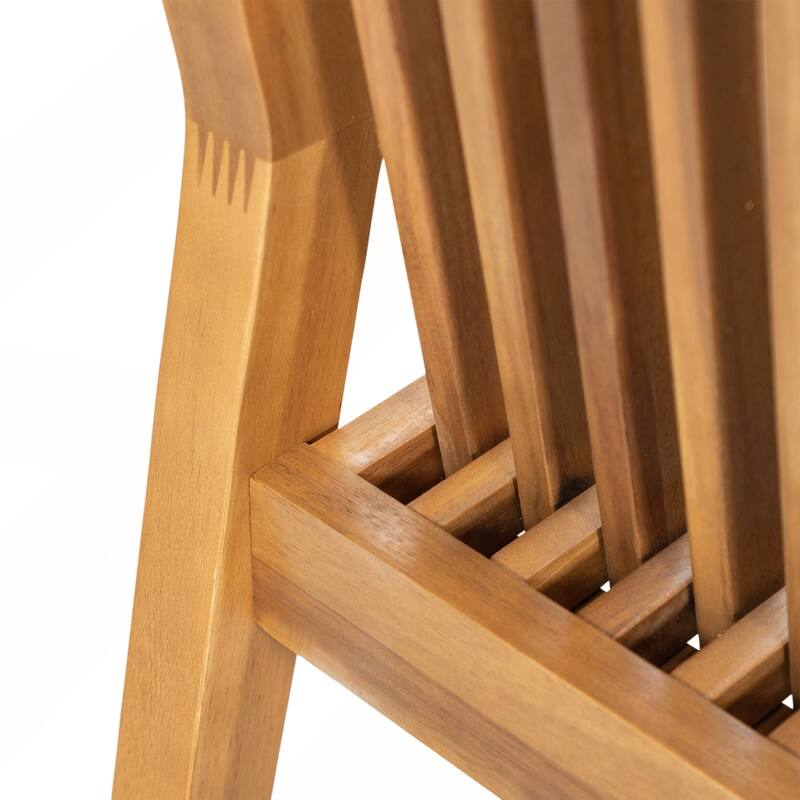 5 - Piece Patio Furniture Set with Acacia Wood Table and 4 Chairs