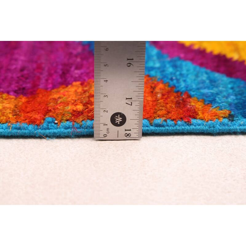 ECARPETGALLERY Hand-knotted Opulence Multi Color Silk Rug - 4'11 x 7'3