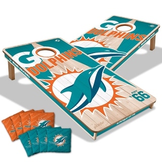Miami Dolphins NFL 2x4 Cornhole Board Set