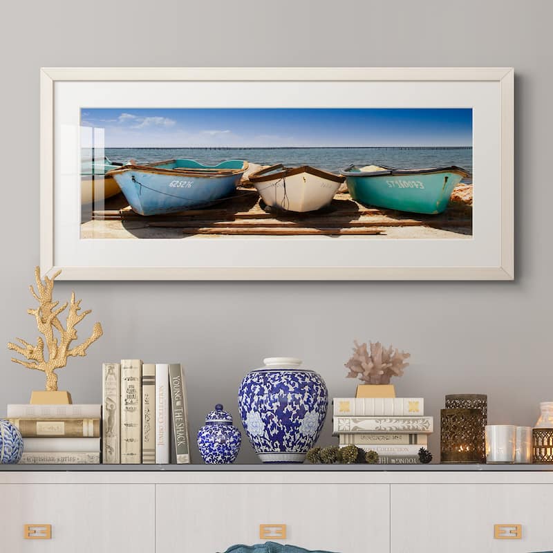 Breakwater Boats-Premium Gallery Framed Print