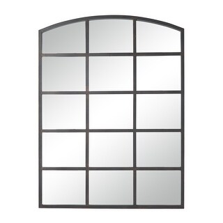 Metal Window Pane Inspired Room Wall Mirror with Arched Top - Roche ...