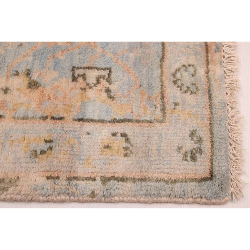 ECARPETGALLERY Hand-knotted Jules Serapi Light Blue Wool Rug - 8'0 x 9'11