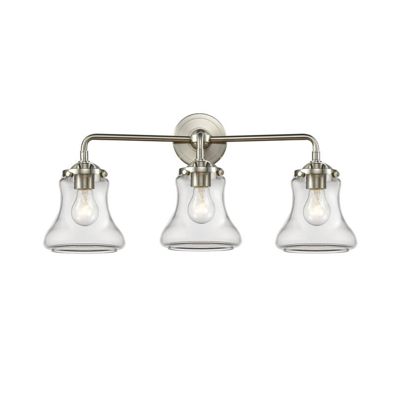 Innovations Lighting Bellmont 3 Light 24" Wide Bathroom Vanity Light - Brushed Satin Nickel / Clear