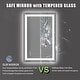 preview thumbnail 6 of 38, KIOTEE LED Mirror Lights Anti-Fog Frameless Bathroom Vanity Mirror in Tempered Glass