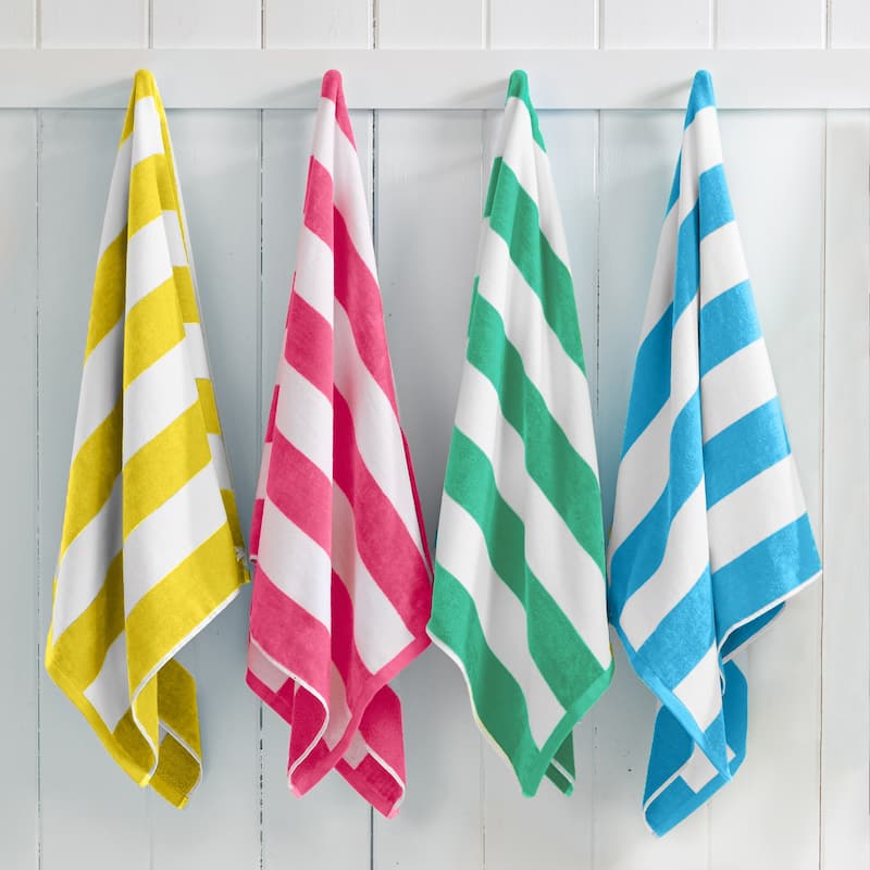 Linery & Co. Cotton Cabana Beach Towel, 4 Pack - 30" x 60"
