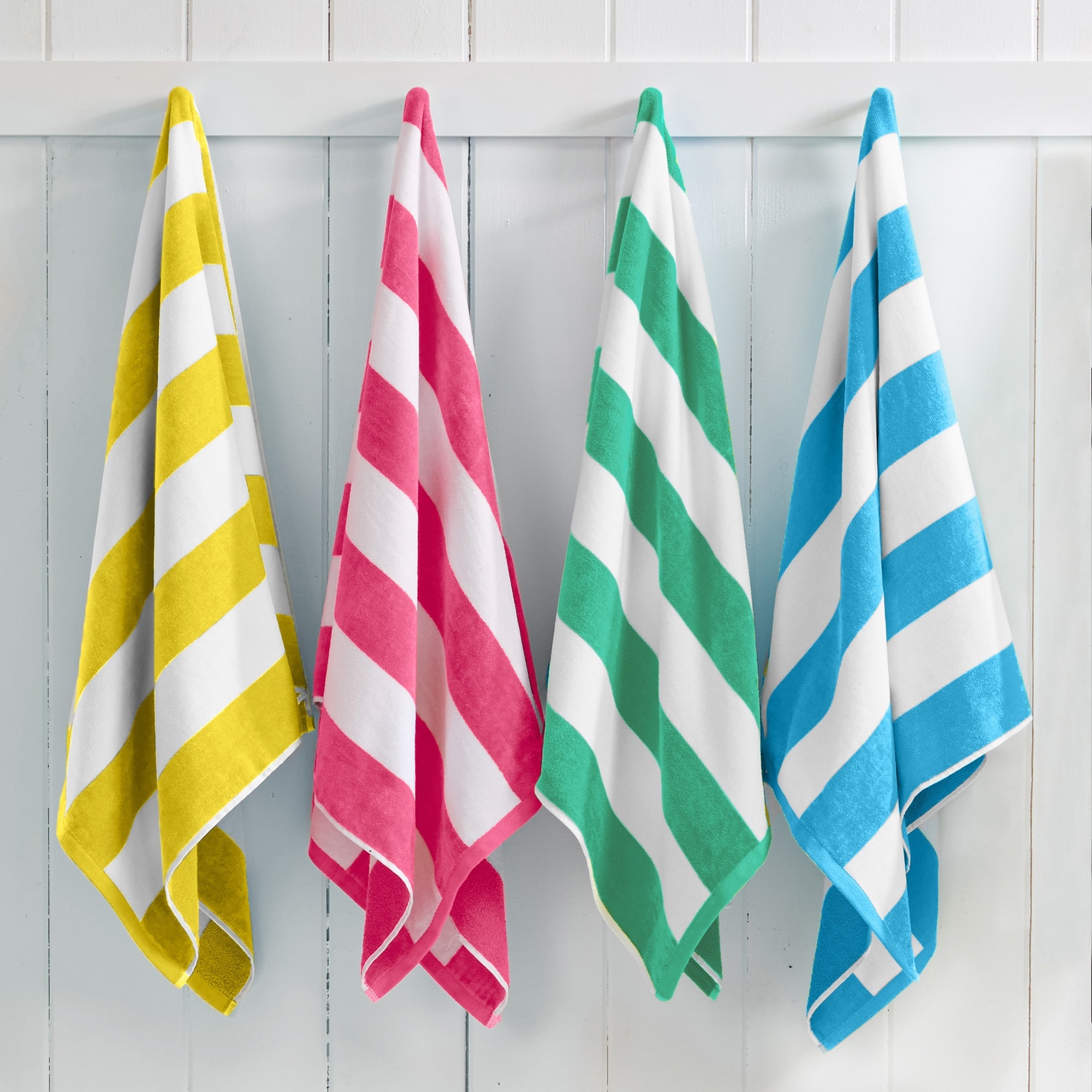 Linery & Co. Cotton Stripe Beach Towel, 4 Pack - 30" x 60"