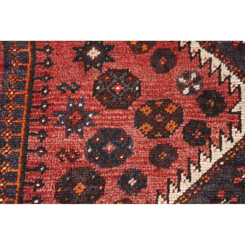 Qashqai Persian Vintage Area Rug Bedroom Handmade Wool Carpet - 4'5"x 6'11"