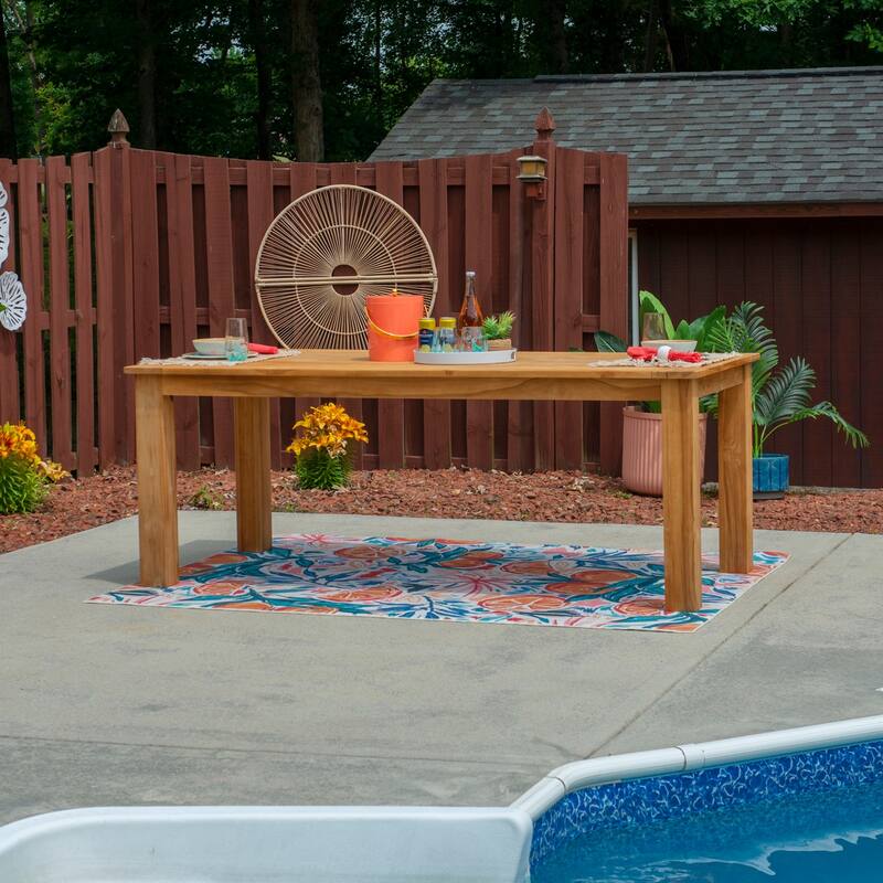 Clermont Outdoor Natural Teak Dining Table - Natural