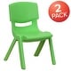 preview thumbnail 34 of 56, 2 Pack Plastic Stackable Preschool Chair with 10.5" Seat Height - 14"D x 12.5"W x 20"H
