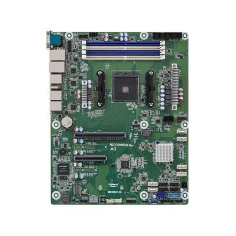 AsRock Rack B550D4-4L ATX Server Motherboard AMD Ryzen 5000 Series AM4 (PGA 1331 - Black - L