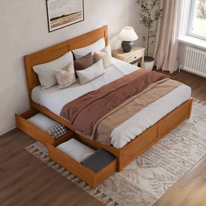 Canyon Platform Bed with Matching Footboard & Storage Drawers