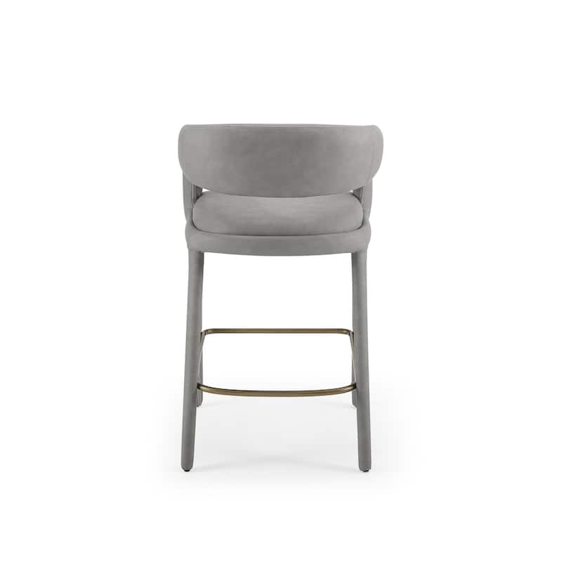 Modrest Faerron Modern Grey Leatherette Counter Chair