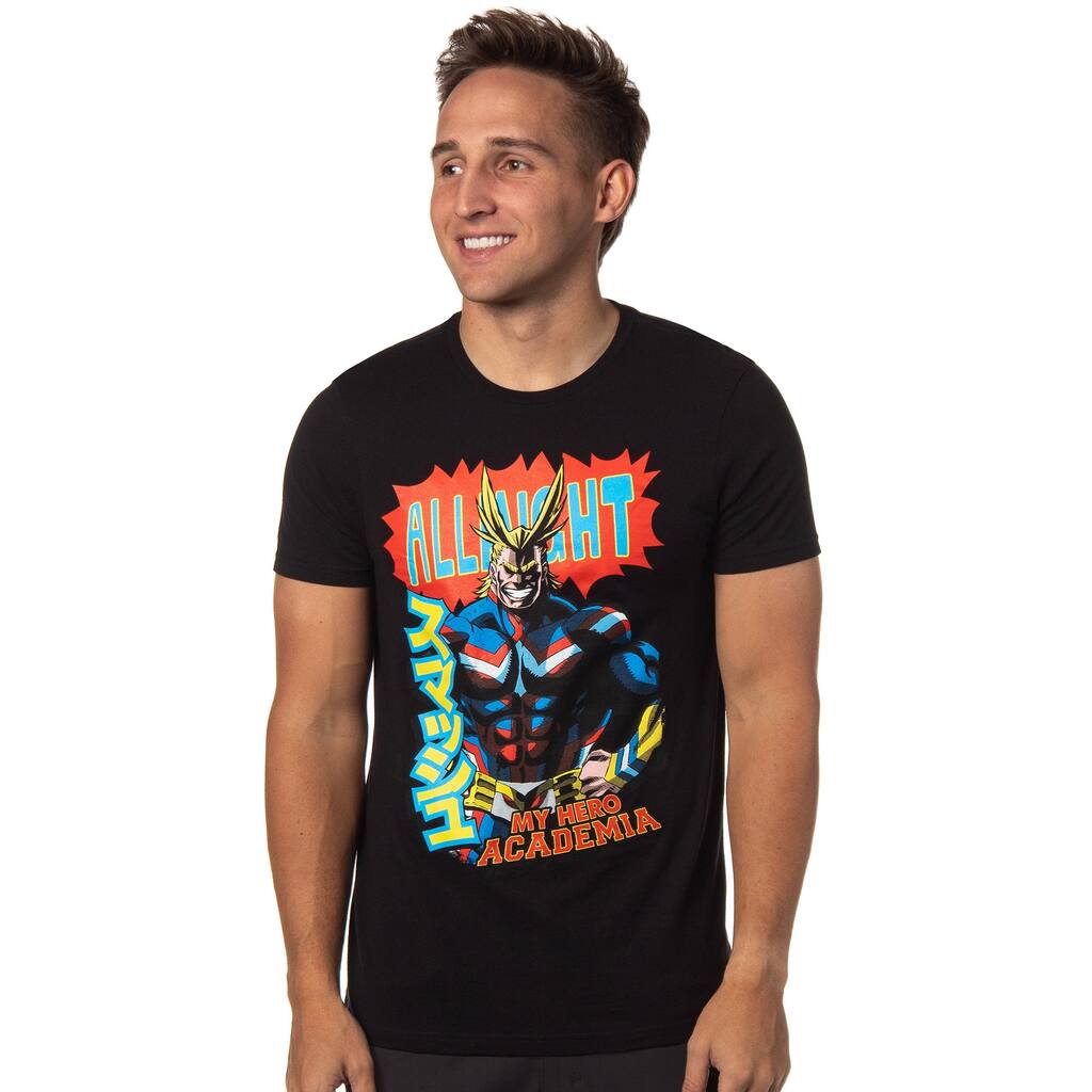 My Hero Academia Men's Plus Ultra All Might Katakana Adult Graphic T-Shirt
