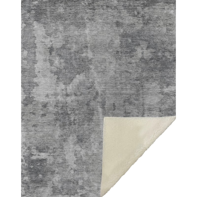 Premium Machine Washable Abstract Modern Sherpa Throw Blanket