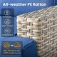 preview thumbnail 41 of 62, XIZZI 8-Piece Patio Wicker Furniture Conversation Set with Coffee Table