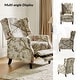 preview thumbnail 22 of 63, HULALA HOME Damaris Mid-Century Modern Manual Pushback Recliner with Wingback Design Set of 2