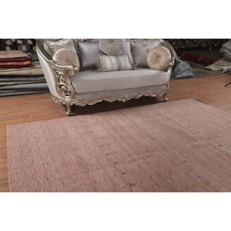 Hand Knotted Oriental 100% Wool Carpet Tribal Tribal Brown Gabbeh Area Rug - 10' 0'' X 7' 11''