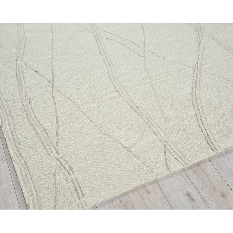 Exquisite Rugs Tangiers Handmade Hand-tufted New Zealand Wool on Canvas Ivory/Beige Area Rug