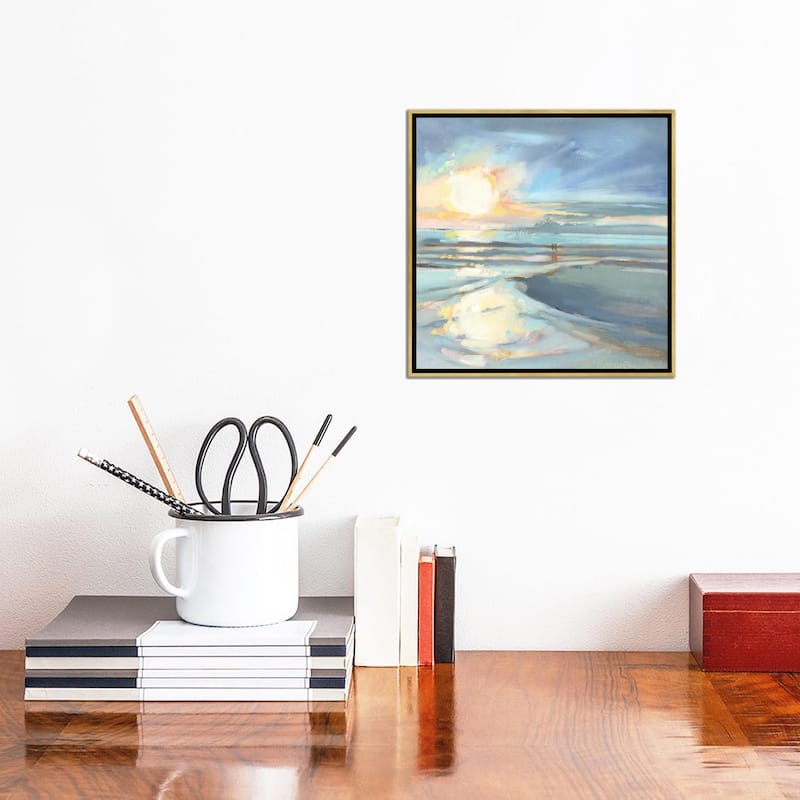 iCanvas "Eastern Lake Sunset" by Kathleen Broaderick Framed Canvas Print