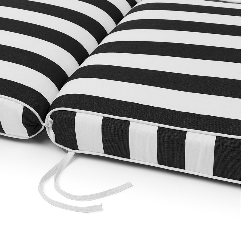 Sherry Kline Indoor/Outdoor Cabana Stripe Chaise Lounge with Contrast Cord