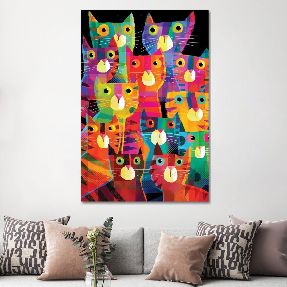 iCanvas "Shifty Cats" by Gareth Lucas Canvas Print