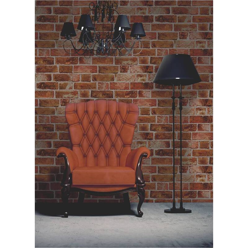 Fine Decor Dexter Orange Brick Wallpaper